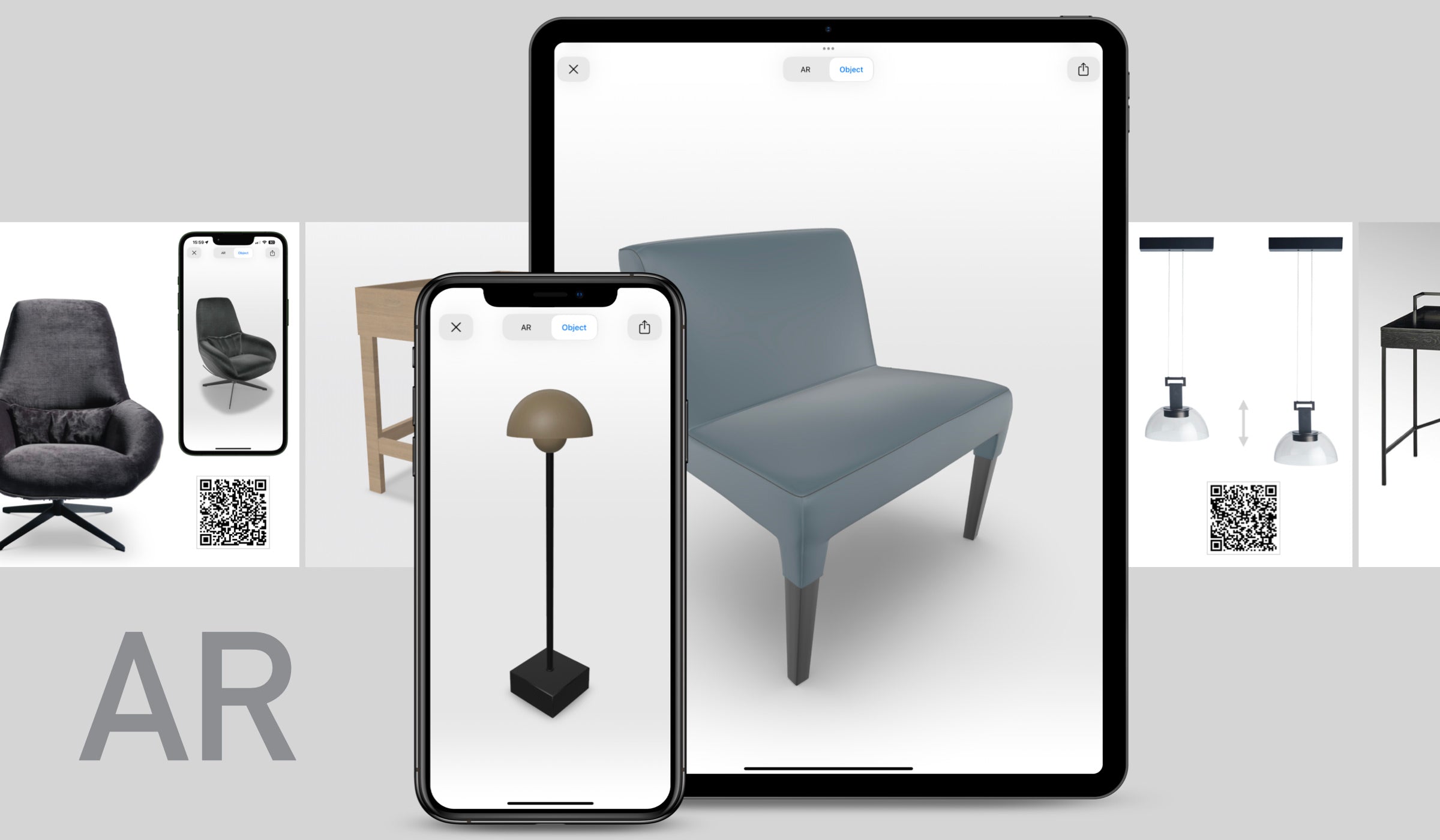 Augmented reality furniture. AR furniture models for furniture retail