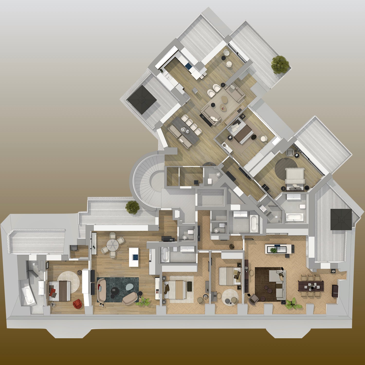 3D floor plan visualisation for furniture retail