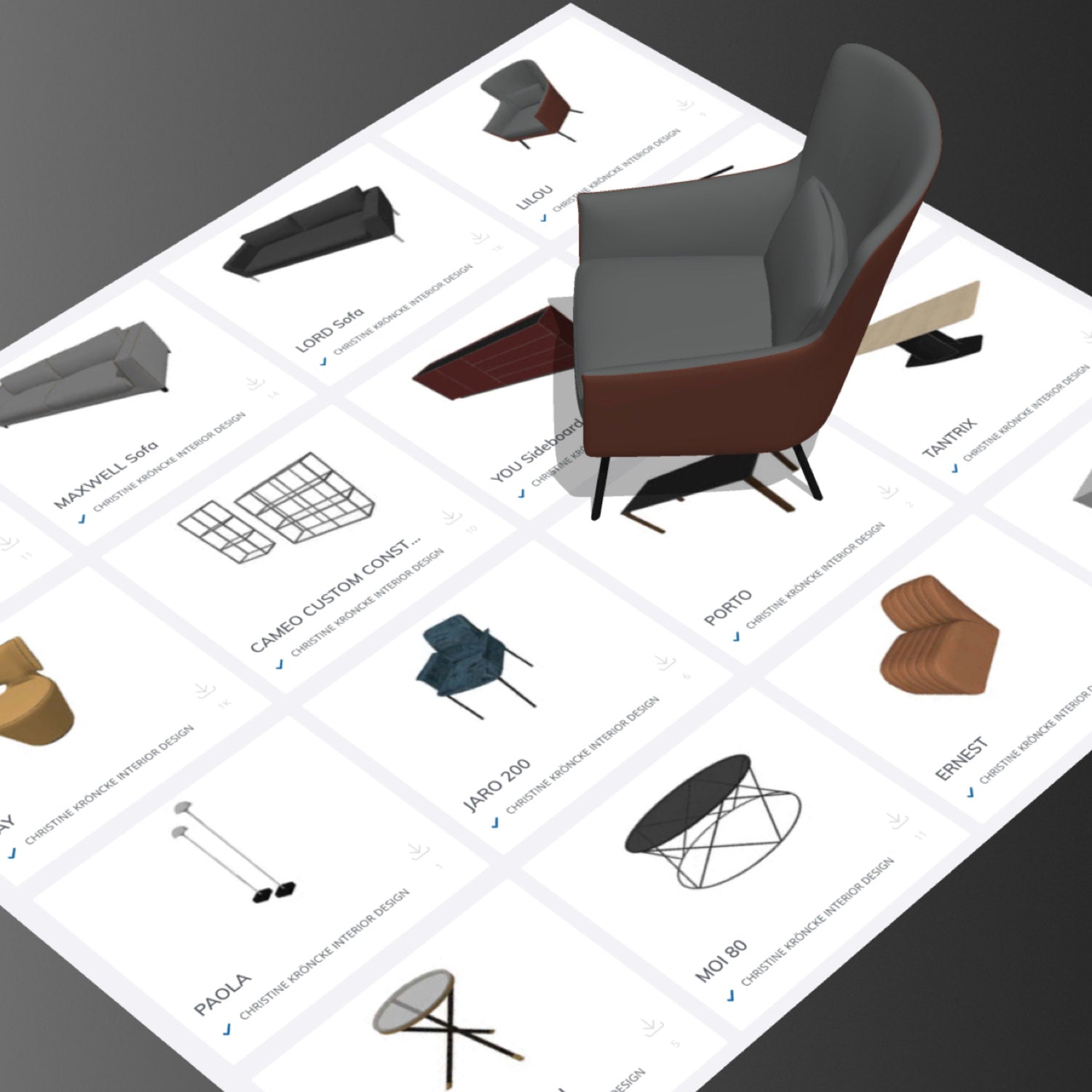 3D furniture models for furniture retail